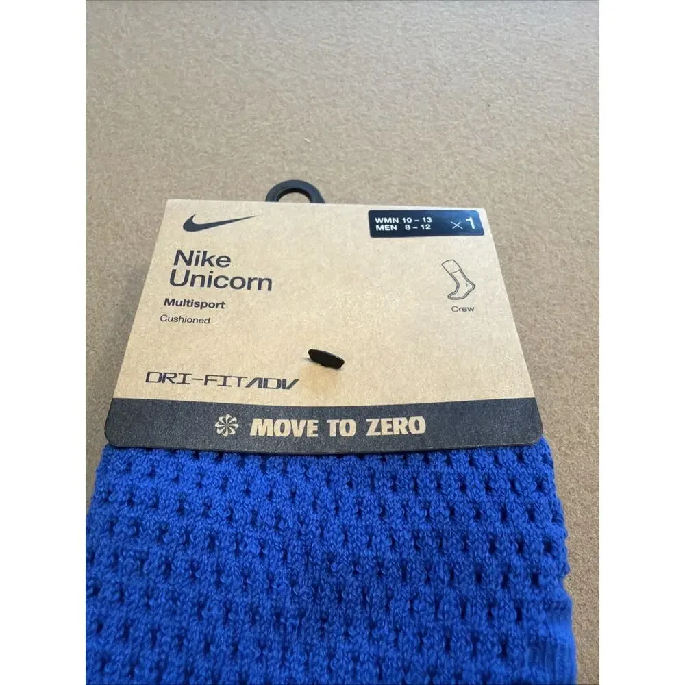 Nike Unicorn Dri-FIT ADV Blue Cushioned Socks FZ3399-480 Men’s Size Large 8-12